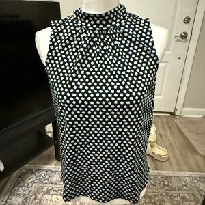 Banana Republic Black and White Sleeveless Blouse